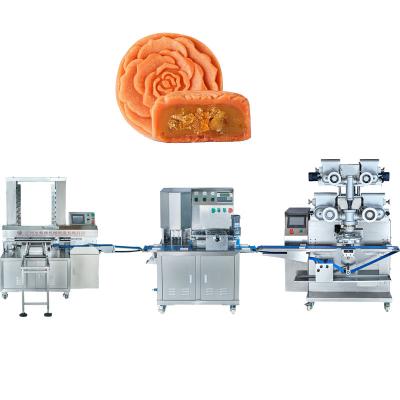 China PLC Controlled Guangdong Moon Cake Making Machine Supplier High Speed ​​Commercial Cheap Encrusting Machine Maamoul Production Line for sale