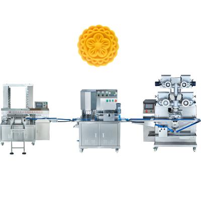 China Commercial High Speed ​​Automatic Production Mooncake Mochi Production Line Automatic Encrusting Machine for sale