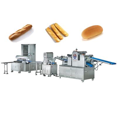 China Snack Factory High Efficiency Baguette Forming Equipment Hot Dog Bread Rolling Machine Automatic Snack Bakery Production Line for sale