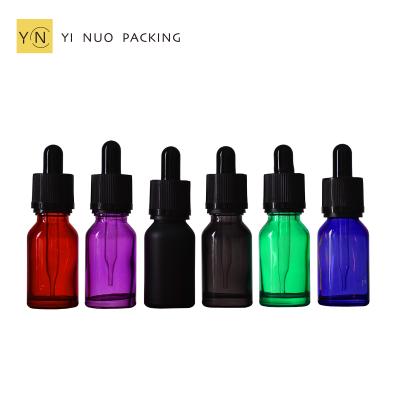 China Personal care colored painted bottles glass dropper bottles 15ml for e liquid with childproof&tamper evident cap for sale