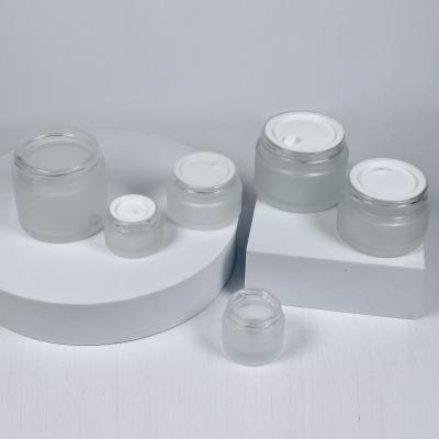 중국 Cosmetic Glass Jar for Skin Care Cosmetics Cream Jar 30ml 50ml 60ml 100ml Pretty Cream Jar 판매용