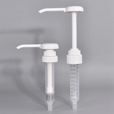 China Medicine 20/400 38/400 White Plastic Pump 8cc Nozzle 30cc Long Dose Food Gread Pump For Jam For Coffee en venta