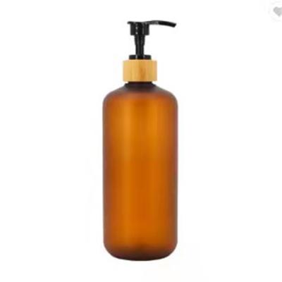 중국 Personal Care Wholesales Bamboo Shampoo Bottle 500ml Frosted Shampoo Bottle Amber Shampoo Bottle For Hair Products 판매용