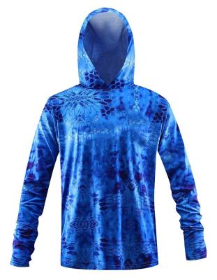 China UPF50 Sublimation Fishing Hoodie Long Sleeve Performance Cool Dry Moisture Custom Wicking Fishing Shirt QUICK DRY for sale