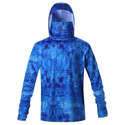 China UPF 50+ QUICK DRY QUICK DRY Breathable Fishing Shirts Long Sleeve Custom Design Mask Hooded Fishing Hoodie Fishing Wear for sale