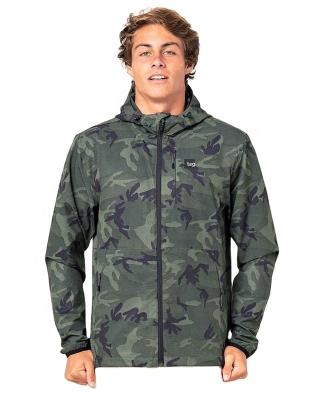 China Breathable 100% Polyester Camouflage Zipper Autumn Winter Outdoor Jackets Waterproof Men's Elastic Anorak Jacket Rain Jackets Tops for sale