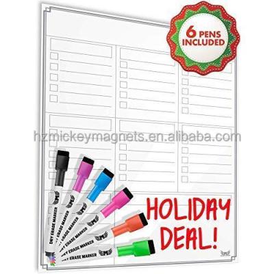 China Custom Available Board Paper Magnetic Weekly Dry Planner Direct Erase Step One To Amazon FBA for sale