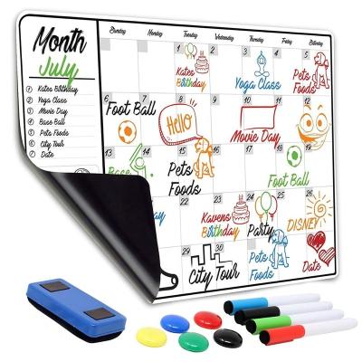 China Educational or grading or rewarding custom available magnetic white dry erase writing board with 4 high quality markers 1 dry eraser and 5 magnets for sale