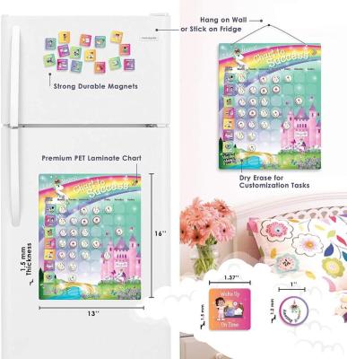 China Educational or Grade or Reward OEM Custom Kids Learning Charts Responsibility Magnetic Chart Reward Magnetic Chart for sale