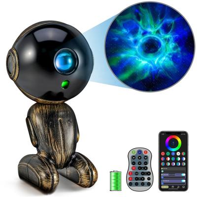 China Modern Rechargeable Robot Star Galaxy-Projector Night Astronaut Lights Exquisite Ornaments, White Noise Machine Music Speaker for sale