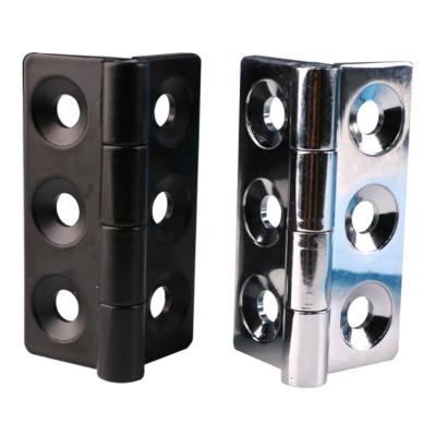 China High MOQ Industrial Cheap Flexible Low Turn Hardness Black Square Hinges For Electrical Boxes for sale