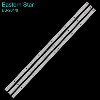 China LED/LCD TV backlight ES-261 8leds 605MM LED TV strips use for HITACHI CHANGHONG MICROMAX 32inch for sale