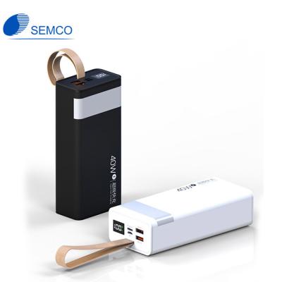 China 12V1.5A Micro usb c fast input power bank semco 18W 50000mAh support charging mobile phone fast charging portable charger for iphone 13pro max for sale