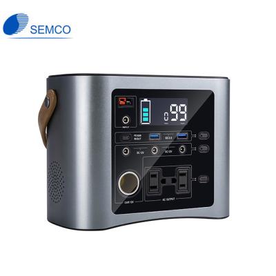 China AC Output Semco 90000 mAh 333Wh 300W Solar Panel Charging Portable AC DC Camping Power Station For Travel for sale