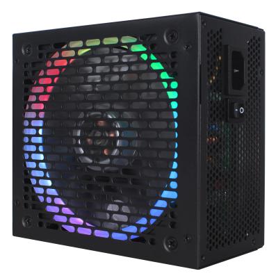 China Desktop ATX 750Watts 80 Plus Glod Durable AC Computer Power Supply With RGB 120mm Full Fan Modular for sale