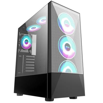 China With Fan Computer Glass Cases Desktop Casing Computer Cases And Towers for sale