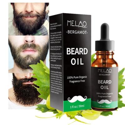 China Moisturize OEM Custom Organic Private Label Men's Beard Care Grooming Oil Pure Natural Promotes Healthy Man Beard Growth Oil for sale