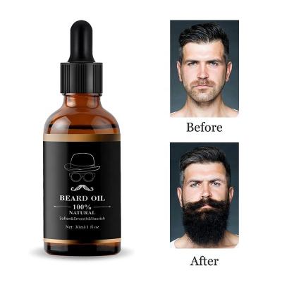 China Whitening 100% Effective Natural Men Beard Growth Oil 30ml Hair Growth Set For Men Beard Oil Hair Growth Beard Care Products for sale