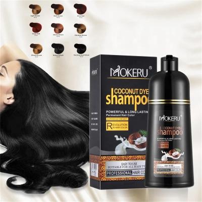 China Mokeru Brown Cream Hair Color Hair Dye Natural Organic Permanent Hair Coloring Shampoo Long Lasting Hair Dye Shampoo For Women Professional Dye for sale