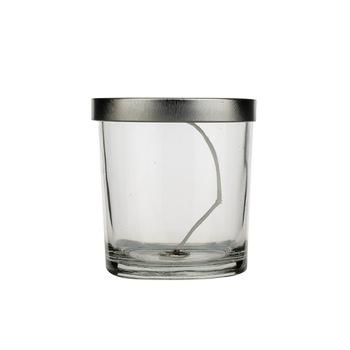 China Wholesale custom 100ml home decoration in single 500ml candle frosted clear glass jar for sale