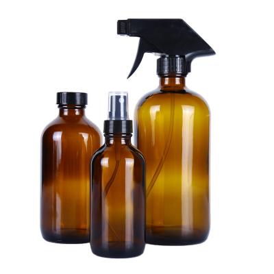 China Hot Sale Recycable Top In Asia And Europe Amber Bottles Boston Round 1000ml Pharmaceutical Glass Bottles for sale