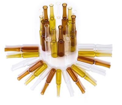 China 1ml/2ml /5ml/7ml/10ml medicine injection printing borosilicate glass amber ampule for pharmaceutical bottles for sale