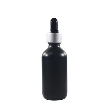 China Personal Care Matte Essential Oil 4oz Glass Black Frosted Bottles With Dropper For Sale for sale