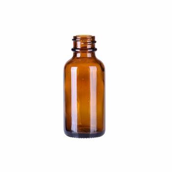 China 4oz Boston Glass Amber Medicine Bottle for sale