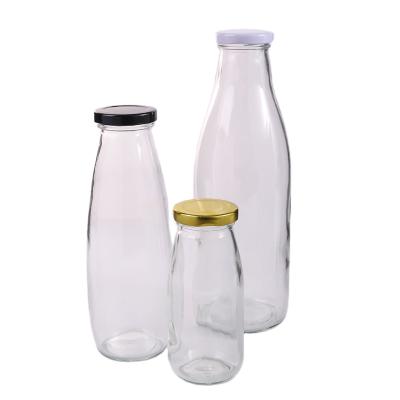 China Clear Beverage Drink Water And Soy Glass Bottle For Milk for sale