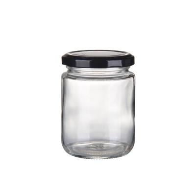 China Kitchen 250ML Large Food Grade Food Mason Storage Heat Resistant Sealing Glass Jar for sale