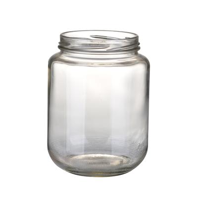 China 840ML Food Grade Large Food Grade Food Jar Heat Resistant Sealing Glass Bottle for sale