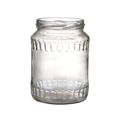 China 700ML Food Grade Large Food Grade Food Jar Heat Resistant Sealing Glass Bottle for sale