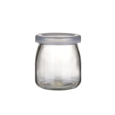 China Sustainable Hot Sale Custom Design Glass Pudding Bottle Glass Jar for sale