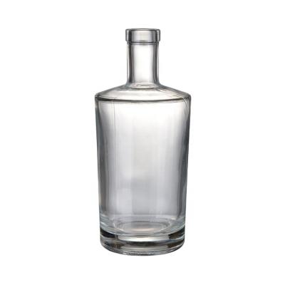 China Wholesale Whiskey Custom Round Brand Vintage Spirit Wine Whiskey Glass Recycled Wine Bottle With Manufacturer for sale