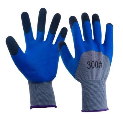 China Oil Resistant Coating Breathable Nitrile Palms Reinforce Fingers To Protect Hands Safety Work Gloves For Construction Gardening for sale