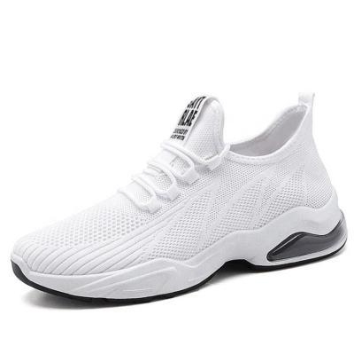 China New Massage Trend Air Cushion Flying Woven Casual Sports Running Shoes for sale