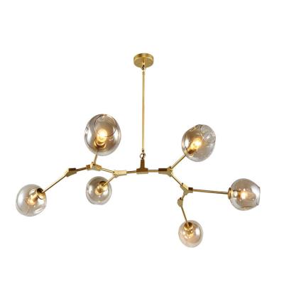 China Modern Hot Sales Living Room Led Crystal Ball Pendant Light Lamp Postmodern Crystal Lamp for sale