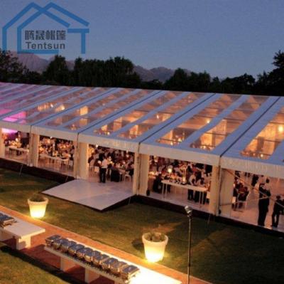 China Resist Wind Proof PVC High Quality Transparent Clear Wedding Party Event Standard A Shape Large Tent For 200 People Te koop