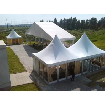 China PVC fabric flame retardant dubai double layer tent for sale pagoda tent pavilion tent 3x3m 4x4m 5x5m 6x6m Te koop