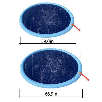 China Outdoor Water Play PVC Water Game Toddlers Infants Kids Boys Girls And Children Sprinkler Pad Water Toys Inflatable Water Splash Mat for sale