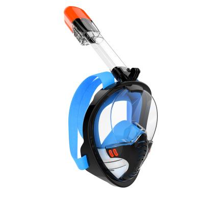 China China Factory ABS+silicone+nylon+spandex Full Face Snorkeling Mask Self-Building Professional Full Face Snorkeling Mask China Adult Diving Mask for sale