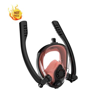 China Adult Breath Tube Mask Scuba PC+silicone+nylon+spandex PC+silicone+nylon+spandex ROHS Scuba Certification Wholesale Custom Air Diving Dual Mask for sale