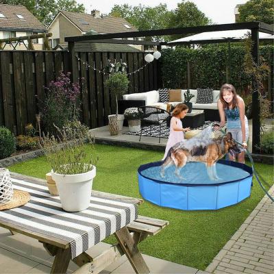 China Eco-Friendly PVC Cat Dog Pets Outdoor Inflatable Portable Folding Swimming Pool Pet Shower Summer Pet Tub for sale