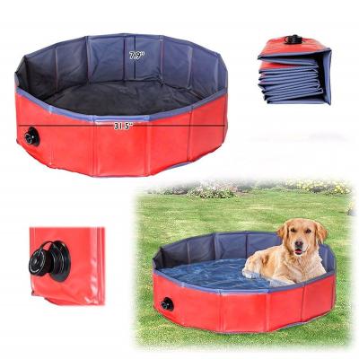 China Sustainable Portable Pet Supplies Pets Pool PVC Outdoor Inflatable Eco-Friendly Large Pet Pool for sale