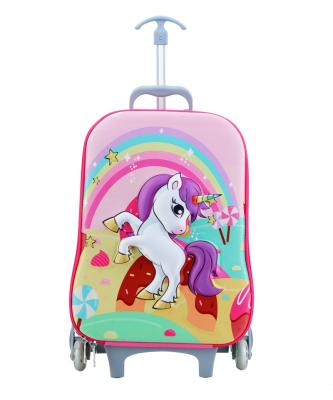 China Hot-selling 2021 New 3D Cartoons Model Children's Trolley Case Cute Girl Pink Suitcase for sale