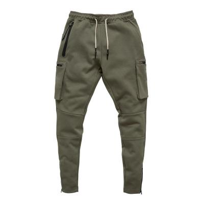 China Viable Viable Men's Gym Fitness Outdoor Sport Elastic Long Pants Jogging Jogger Army Green for sale