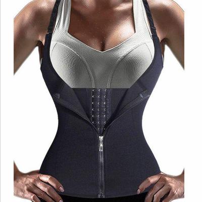 China Waist Trainer Antibacterial Antibacterial Zipper Body Cincher Belly Shaper Body Shaper Slimming Tank Tops Underwear for sale