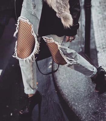 China Newest Fashion Women Lady Hosiery Fishnet Elastic Thigh High Stockings Antibacterial Pantyhose Antibacterial Fish Net Cuffs for sale