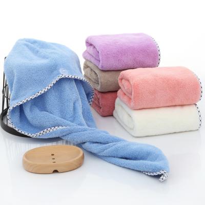 China Wholesale Super Absorbent QUICK DRY Microfiber Turban Towel Dry Hair Towel Hair Wrap Microfiber Towel for sale