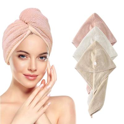 China Wholesale Microfiber Turban Towel Dry Hair Towel QUICK DRY Hair Wrap Microfiber Towel for sale